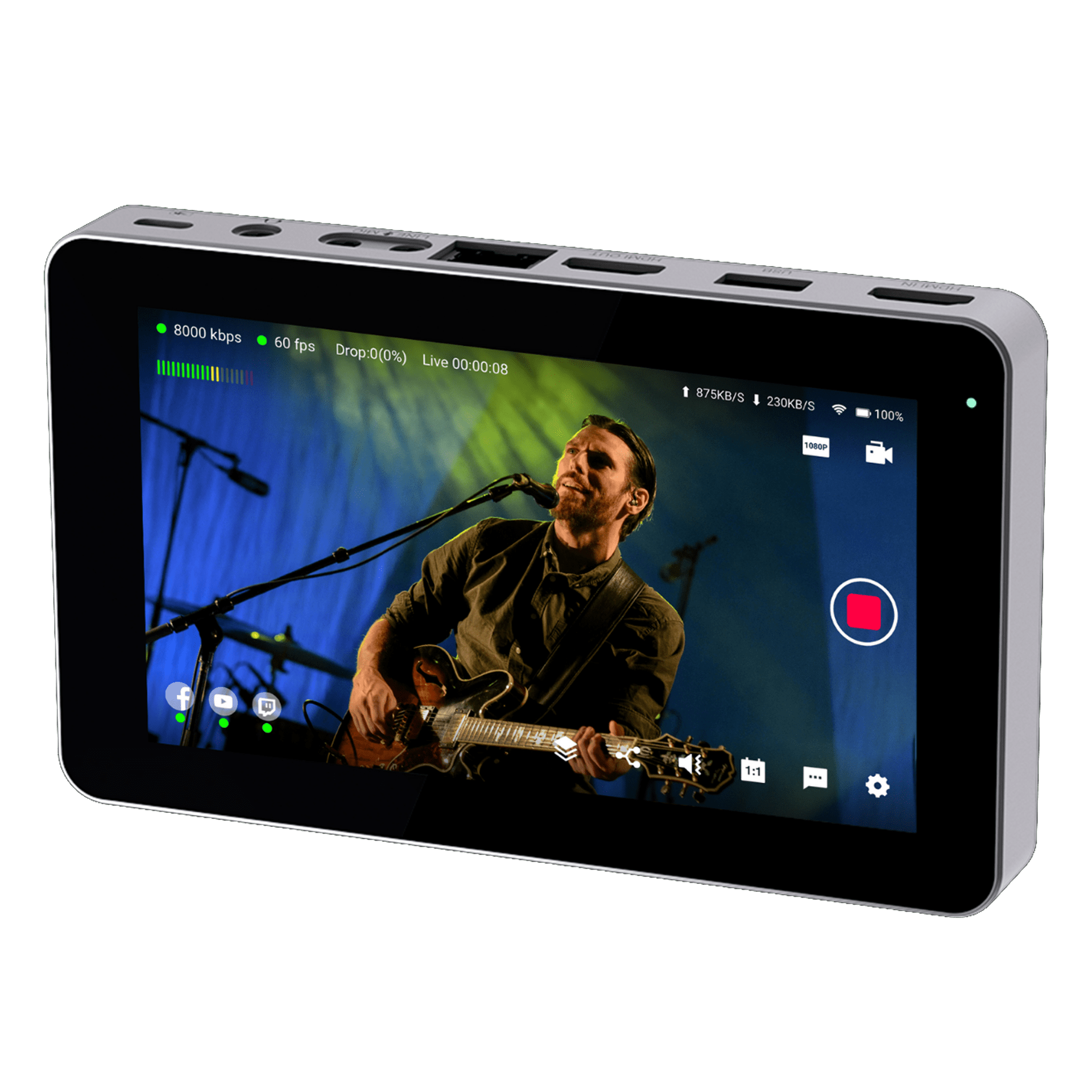 YoloLiv YoloBox Mini Smart, Portable, All-In-One Live Streaming, Encoder, Recorder & Monitor